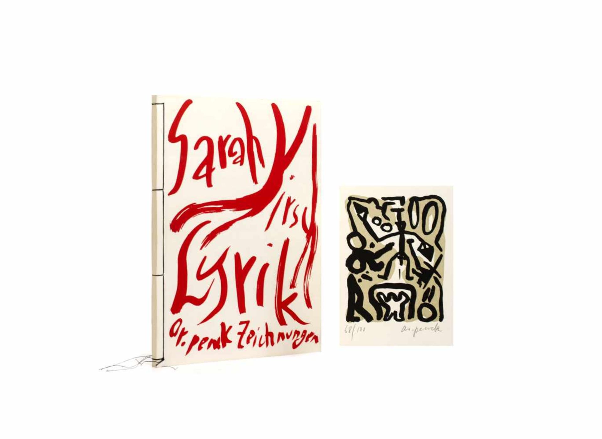 A. R. Penck (1939 Dresden - 2017 Zürich) (F)Blockbuch mit 35 Doppelblatt, Grafiken von Penck und