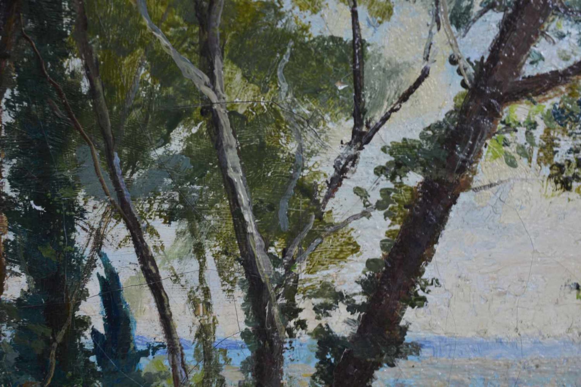 Joaquín Mir y Trinxet (1873 Barcelona - 1940 ebenda)Landschaft, Öl auf Leinwand, 70,5 cm x 63,5 - Image 5 of 6
