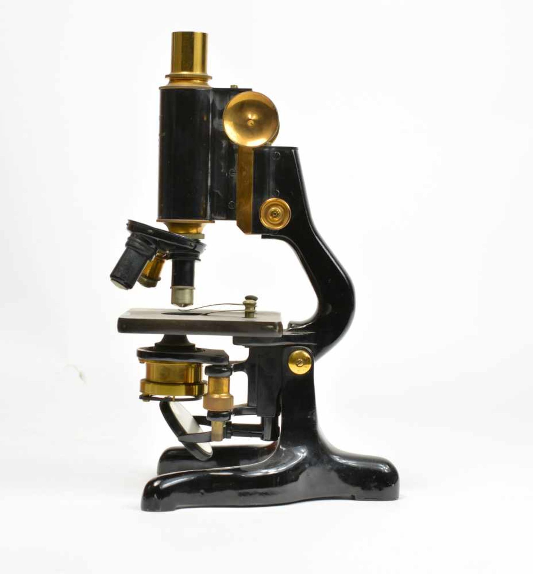 Mikroskop 'Service', W. Watson & SonsEngland, London, ca. 1938, Messing geschwärzt u. zaponiert, - Image 2 of 4