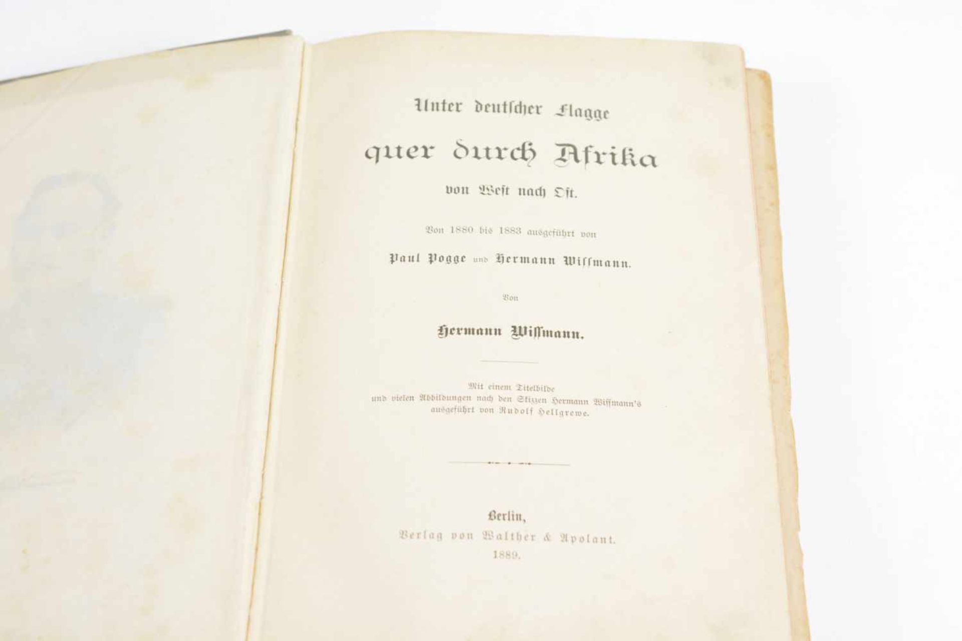 Konvolut Antiquarische Bücher2 tlg. bestehend aus 'Unter deutscher Flagge quer durch Afrika', - Bild 3 aus 6