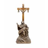 Künstler (19. Jh.)Maria mit Jesus, Holz, Höhe 36 cm, partiell mit einigen Holzwurmlöchern