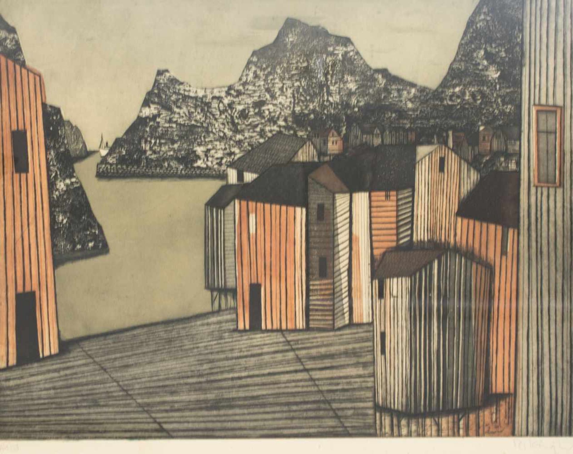 Verschiedene Künstler (20. Jh.)Paar Landschaftsansichten, Uwe Wenk-Wolff (1929) und Rudolf Kügler ( - Image 4 of 4