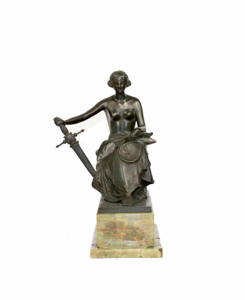 Bruno Zach (1891 Schytomyr - 1945 Wien)'Justitia', 1930, Bronze, Höhe 35 cm, in der Plinthe signiert - Image 2 of 4