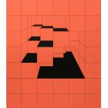 Erwin Heerich (1922 Kassel - 2004 Meerbusch) (F)Komposition mit Quadraten, Farbserigrafie auf