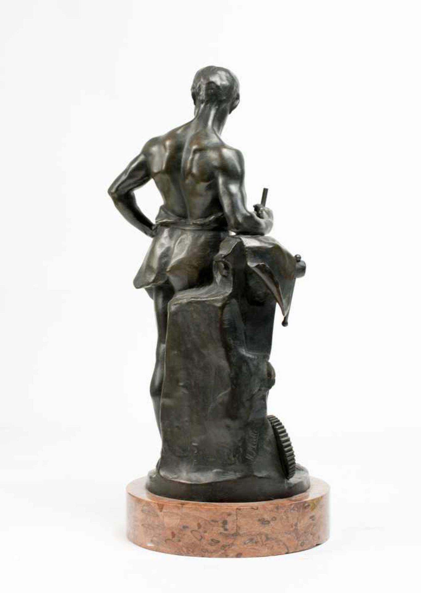 Heinz Müller (1872 Münstler - 1937 Düsseldorf)Schmied, Bronze, schwarz patiniert, auf - Image 2 of 3