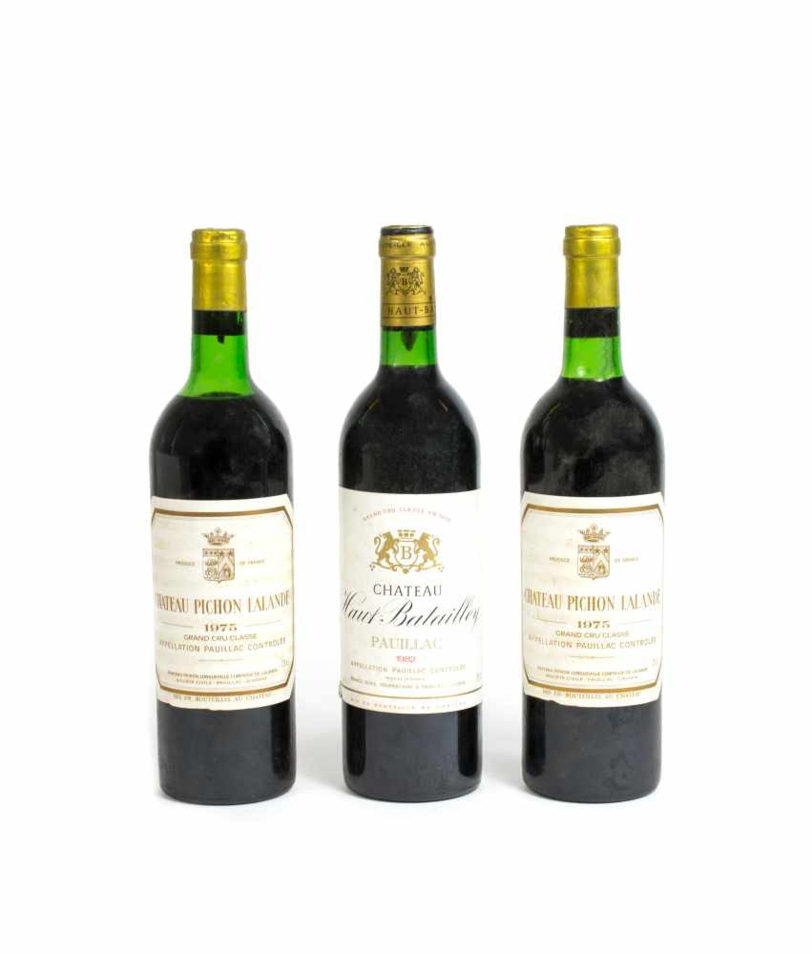 Konvolut Bordeaux-Weine3-tlg., 2 Château Pichon Lalande, 1 Château Haut-Batailley, Bordeaux