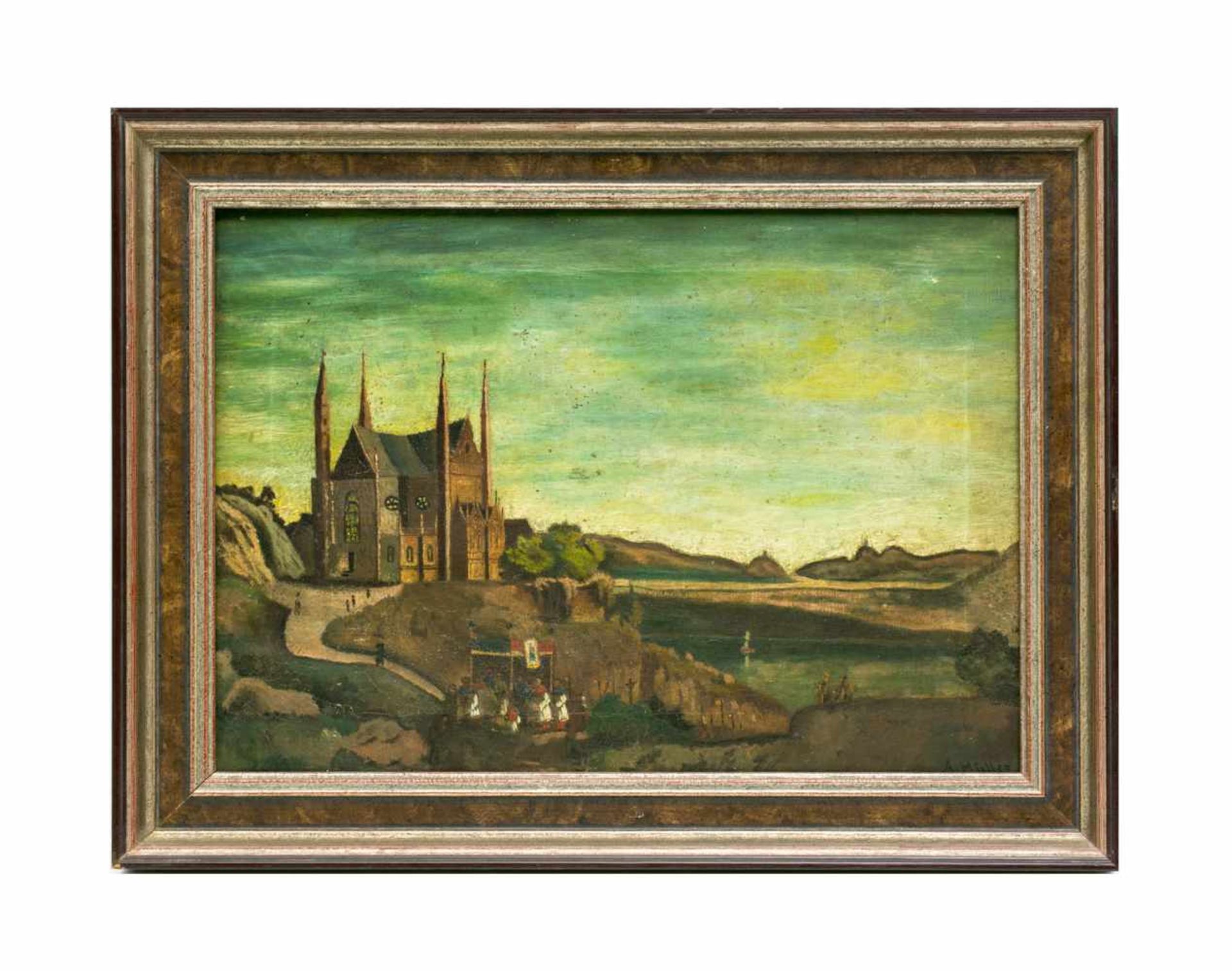 Adam Müller (1811 Kopenhagen - 1844 unbekannt) (attrib.)Prozession, Öl auf Leinwand, 33 cm x 47 - Bild 2 aus 4