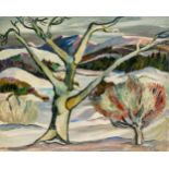 Fritz Brandtner (1896 Deutschland - 1969 Montreal)Laurentianer Landschaft, Öl auf Malkarton, 30 cm x