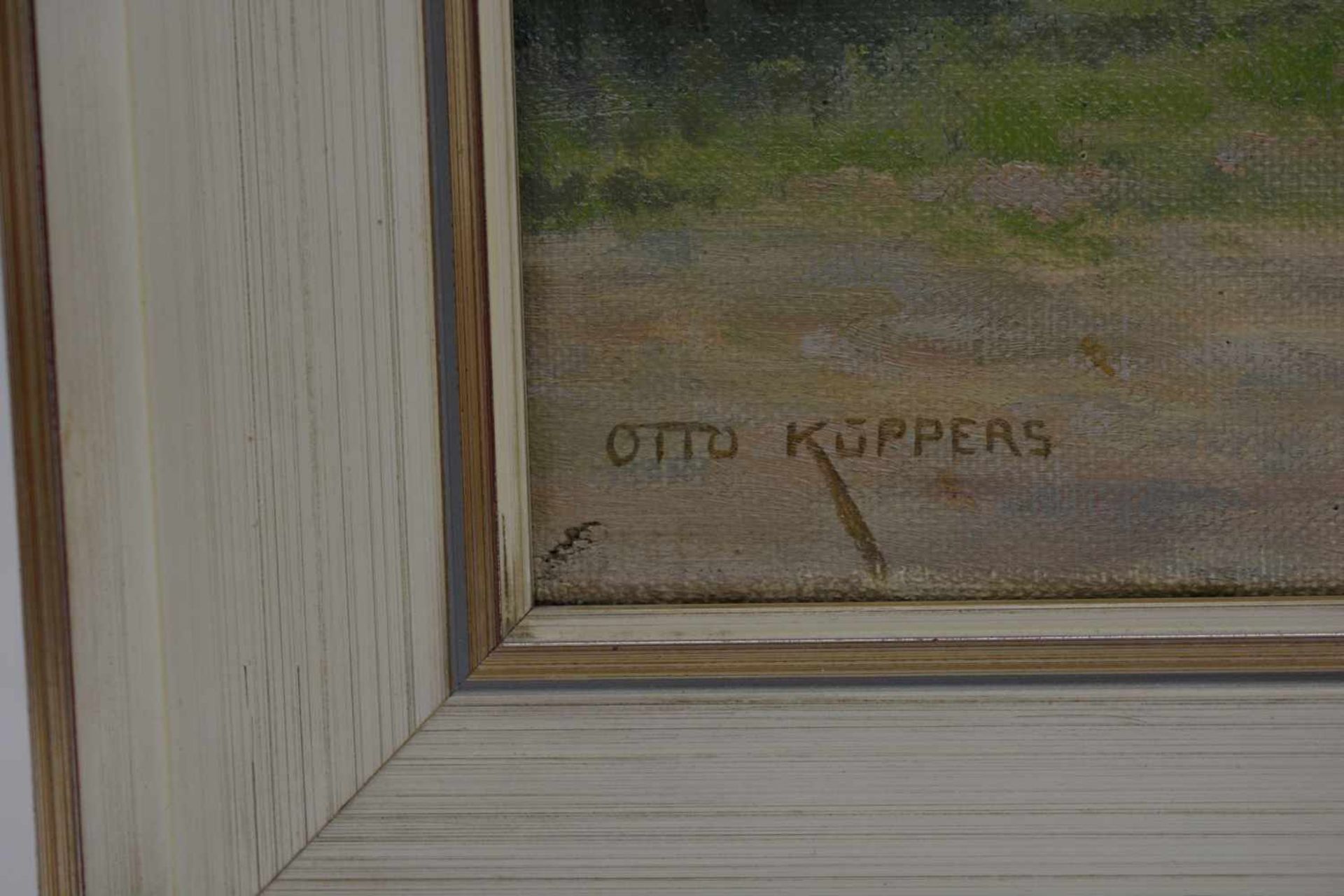 Otto Küppers (1888 Bonn - 1986)Dorfansicht mit Blick auf die Berge, Öl auf Leinwand, 60 cm x 50 - Image 2 of 2