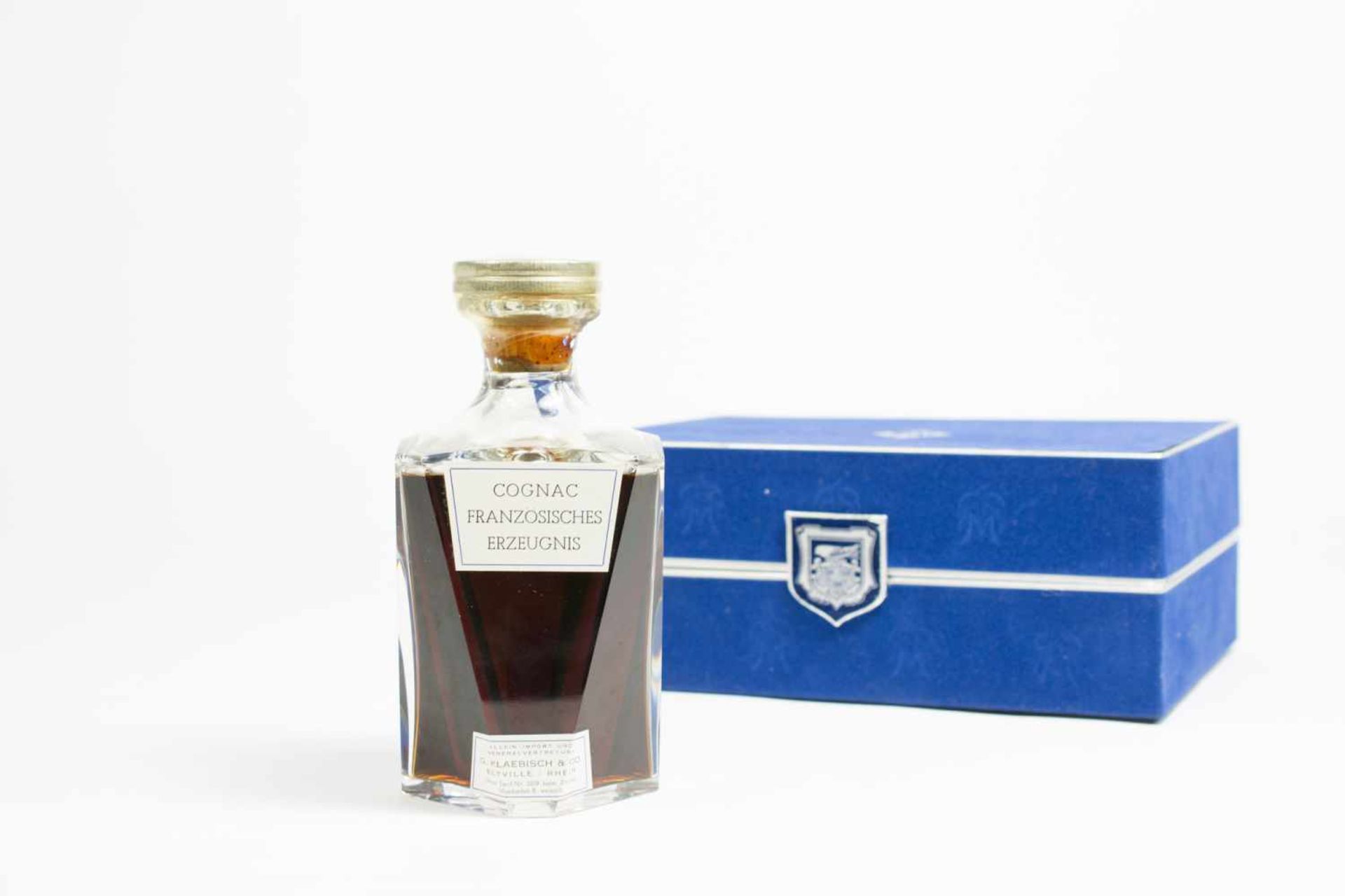 Cordon Bleu CognacJ & F. Martell, Frankreich, 0,75 L, in Original-Samtbox und mit Kristallstopfen, - Bild 2 aus 4