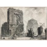 Francesco Piranesi (1756 Rom - 1810 Paris)'A Veduta del Sepolcro di Pisone Liciniano' aus 'Vedute di