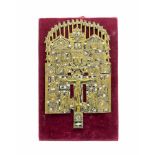 Patriarchen KreuzRussland, 18. Jh., Bronze, 2-fach emailliert 39 cm x 23,6 cm, leichte Altersspuren