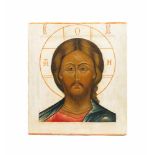 Ikone 'Christus der Erlöser'Russland, Malschule Jaroslavl, 18. Jh., Tempera auf Holz, Kowtscheg,