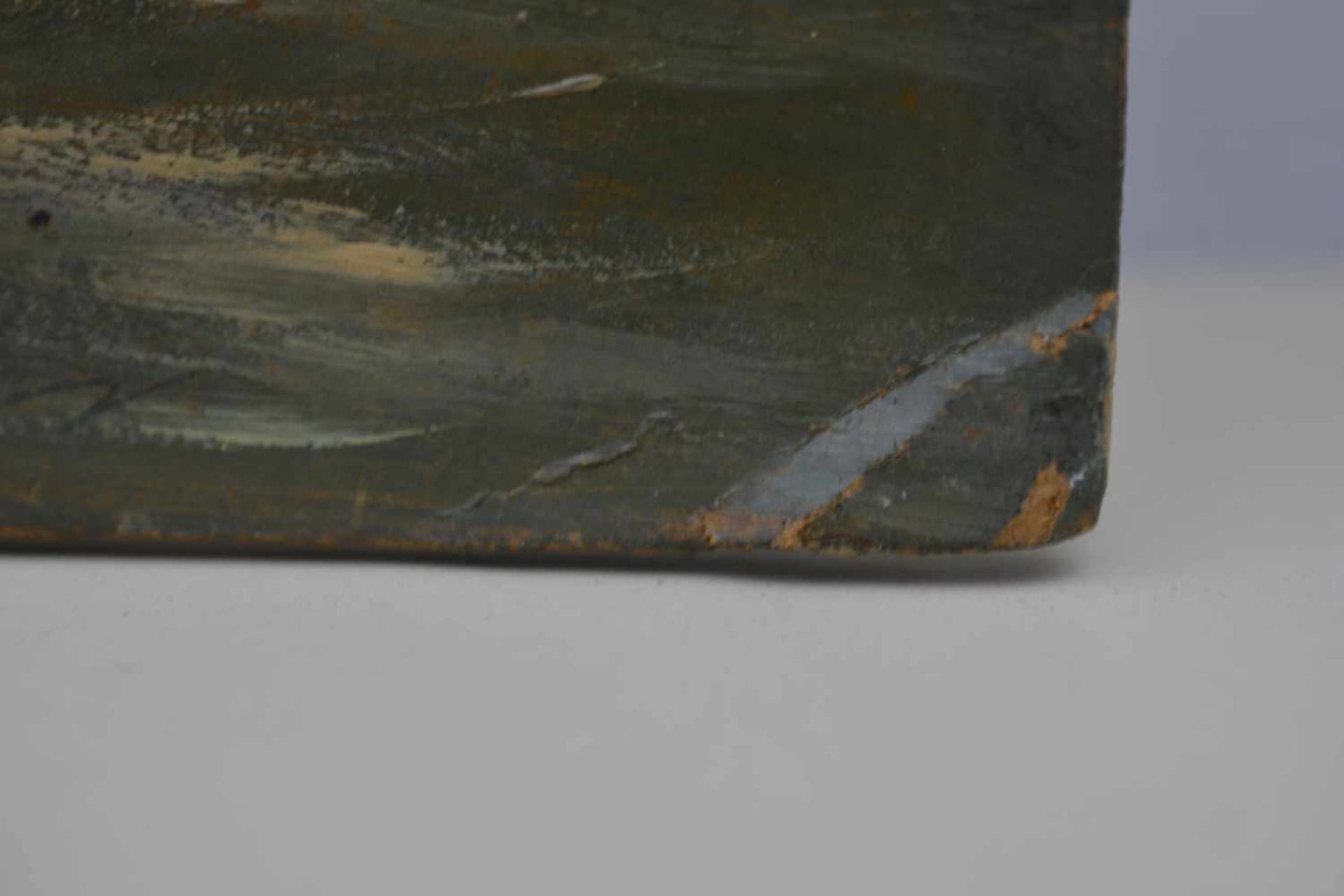 Unbekannter Künstler (20. Jh.)Segelschiff vor der Küste, Öl auf Platte, 60 cm x 79,5 cm, unten - Bild 3 aus 6