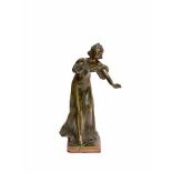 Sophie Burger-Hartmann (1868 München - 1940 ebenda)Suchendes Mädchen mit verbundenden Augen, Bronze,