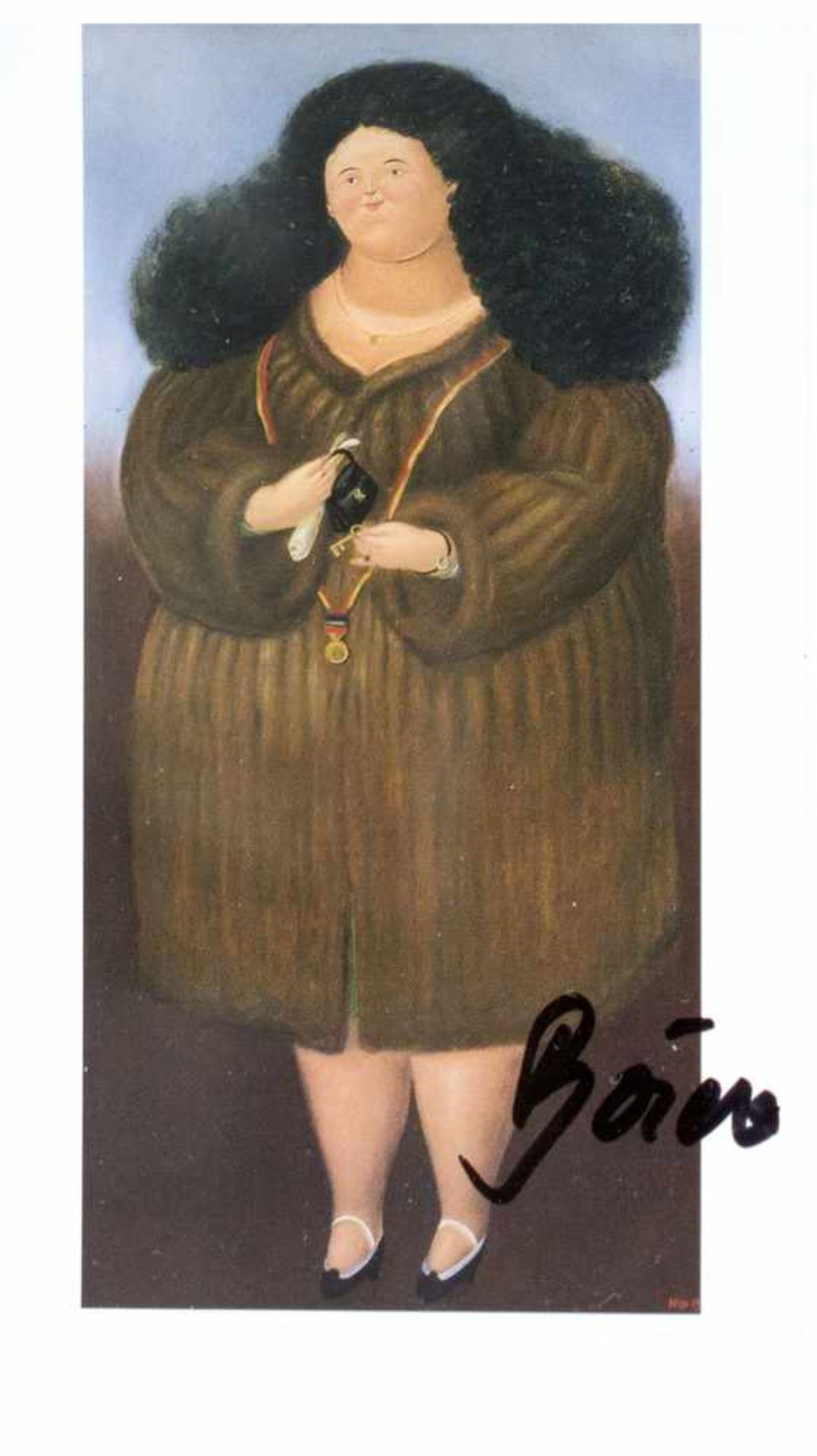 Fernando Botero (1932)'Die erste Frau des Staates', Farboffsetdruck auf Papier, 1969, 14,5 cm x 9,