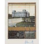 Javacheff Christo (1935 Gabrowo)Wrapped Reichstag, Offset auf Papier, 1994, 39 cm x 29 cm