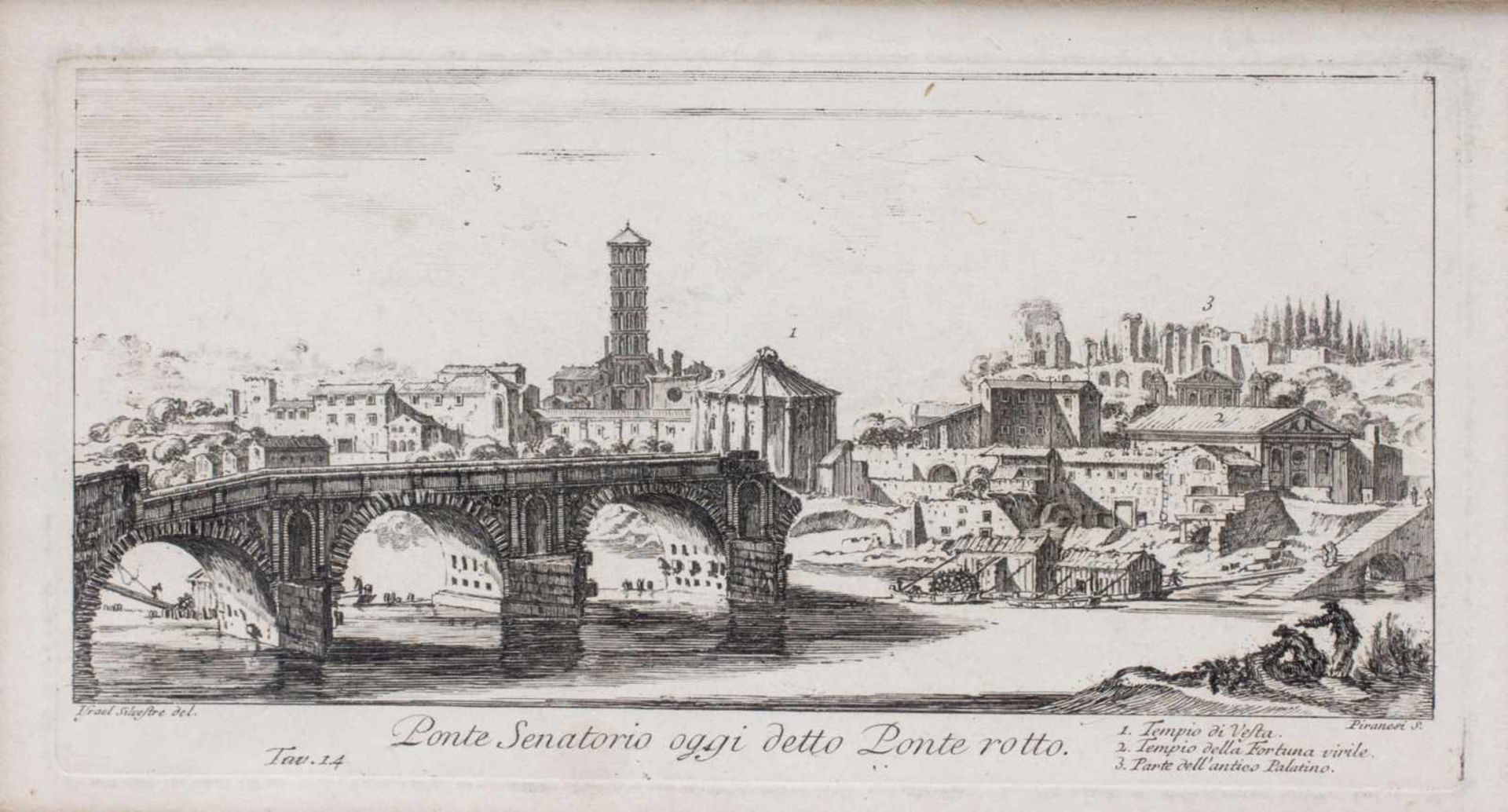 Giovanni Battista Piranesi (1720 Rom - 1778 ebenda)'Ponte Senatorio oggi detto Ponte rotto',