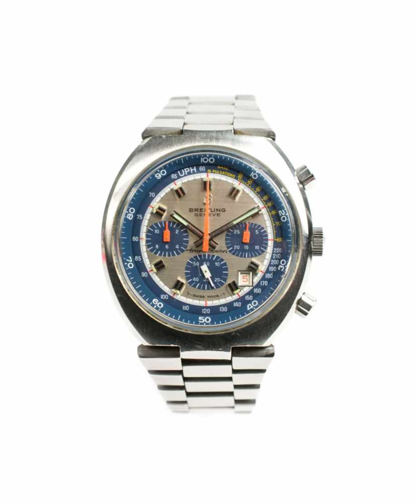 Breitling Transocean Chronograph DateHandaufzug, Kaliber 7740, Gehäuse Edelstahl, Durchmesser 42 mm,