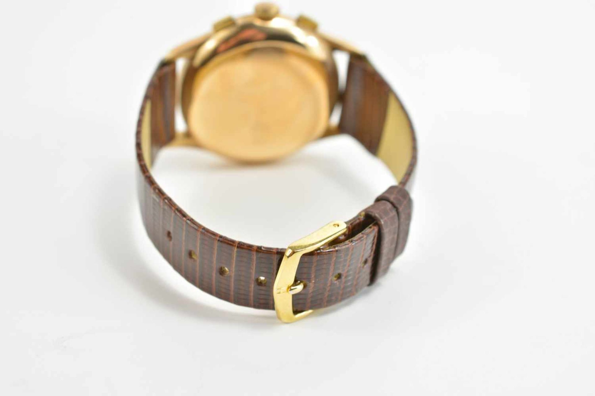 Actua Watch Geneve ChronographHandaufzug, Gehäuse 750 Rotgold, Durchmesser 37 mm, Armband Leder, - Bild 3 aus 4