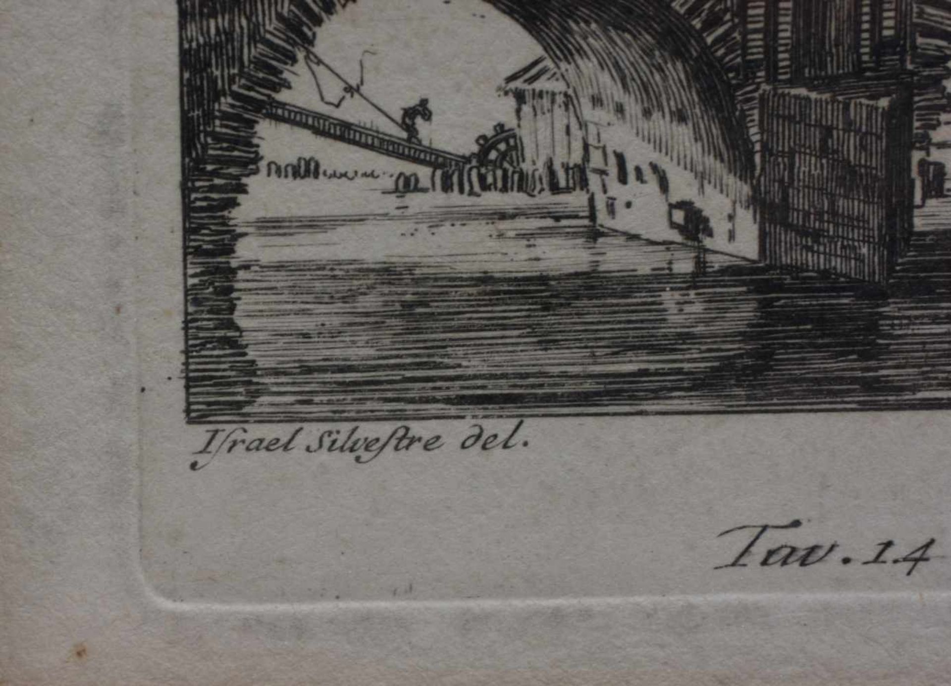 Giovanni Battista Piranesi (1720 Rom - 1778 ebenda)'Ponte Senatorio oggi detto Ponte rotto', - Bild 3 aus 3