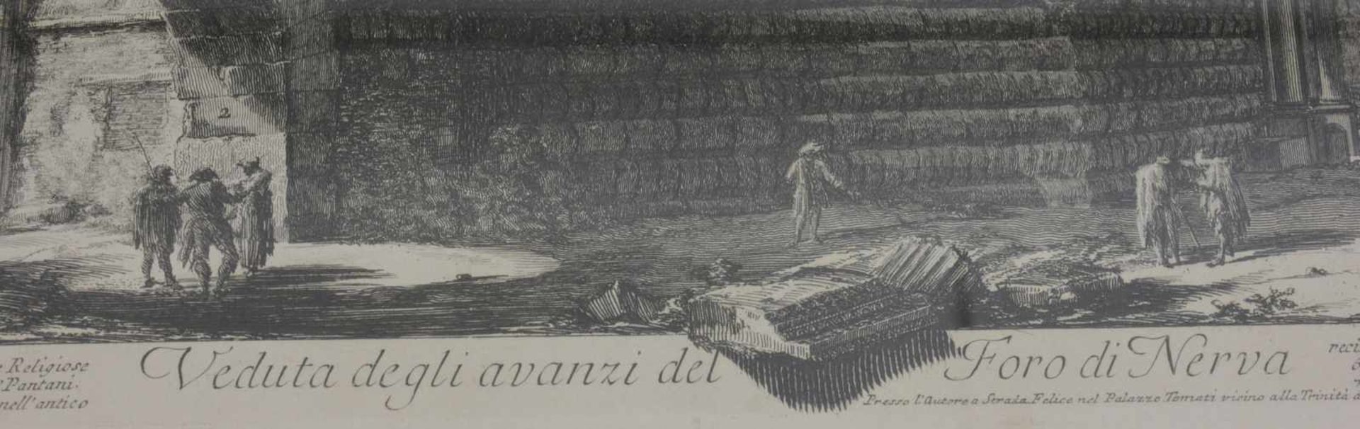 Giovanni Battista Piranesi (1720 Rom - 1778 ebenda)'Veduta degli avanzi del Foro di Nerva' aus ' - Image 2 of 4