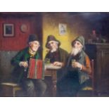 Lajos Kolozsvary (1871 - 1937 Ungarn)Interieurszene mit 3 Herren, Öl auf Leinwand, 42 cm x 52,7