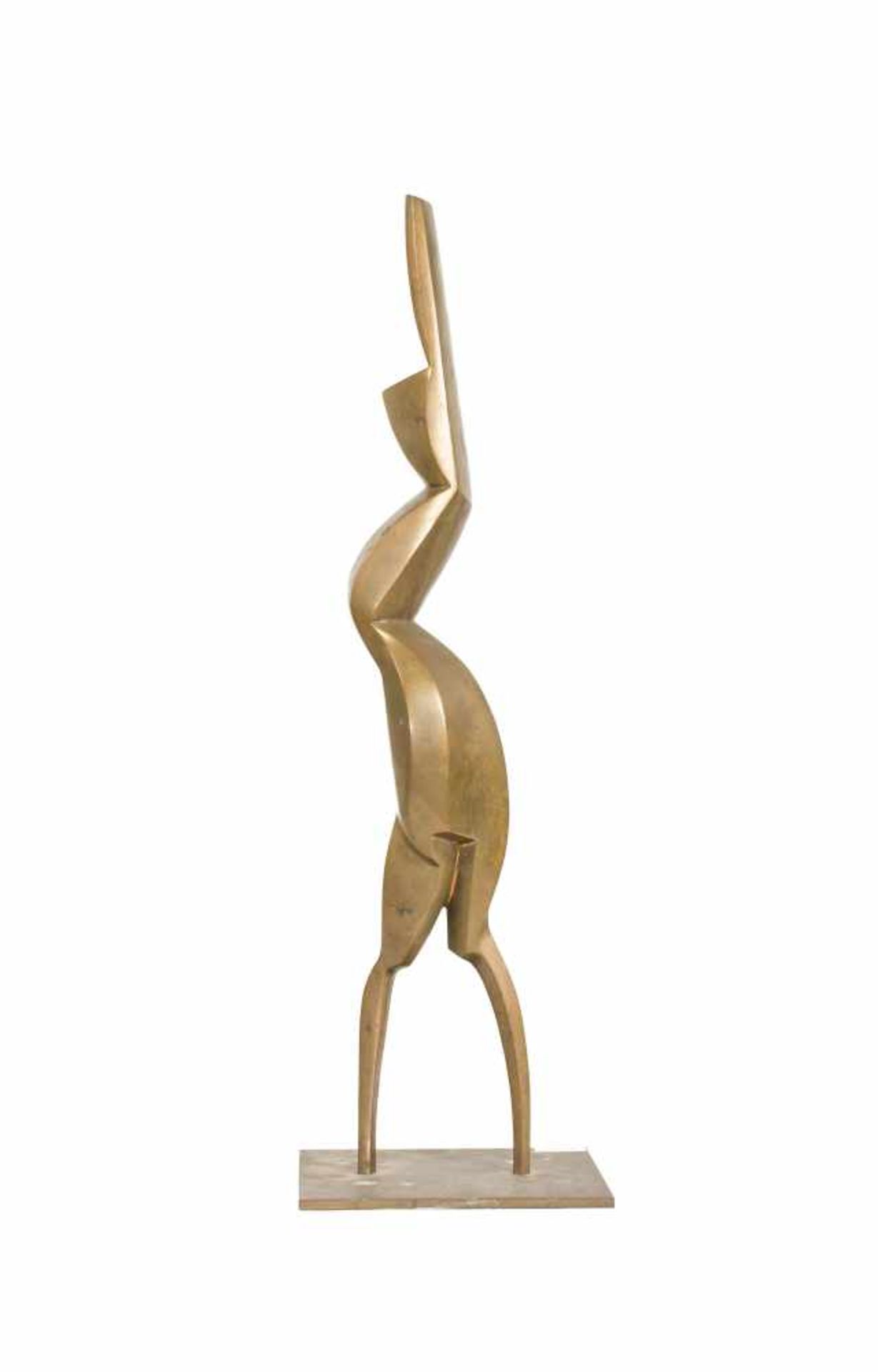 Künstler (20. Jh.)Kubistischer Frauenakt, Bronze, Höhe 66 cm, signiert