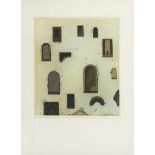 Peter Umlauf (1938)Architekturen Fragmente, Radierung auf Papier, 1977, 48 cm x 42 cm