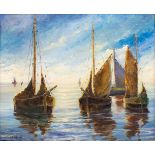 H. Walden (20. Jh.)Segelschiffe auf See, Öl auf Leinwand, 50,5 cm x 60,5 cm, unten links signiert,
