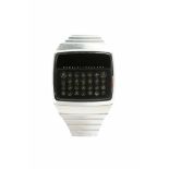 Hewlett Packard watch HP 01 Quartz, stainless steel case, 41 mm x 36 mm, stainless steel bracelet,