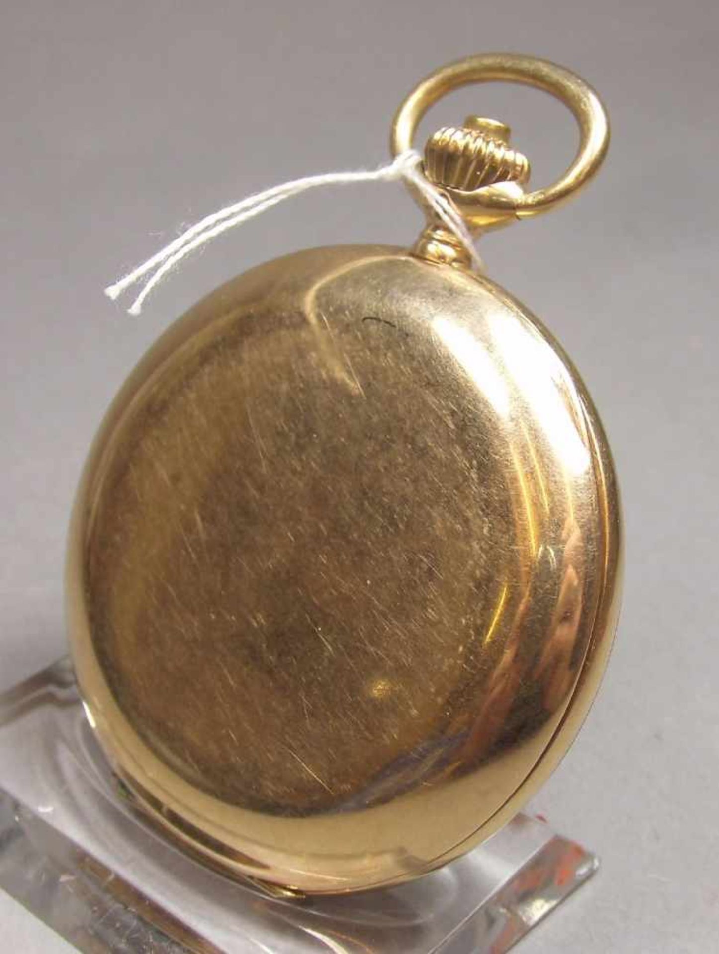 GOLDENE IWC SAVONETTE / TASCHENUHR / hunter case pocket watch, Handaufzug (Krone und Schieber), 1. - Image 4 of 9