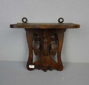 JUGENDSTIL - WANDKONSOLE / art nouveau shelf, Holz, geschnitzt. Geschweiftes und durchbrochen