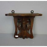 JUGENDSTIL - WANDKONSOLE / art nouveau shelf, Holz, geschnitzt. Geschweiftes und durchbrochen