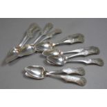 10 KAFFEELÖFFEL / KLEINE LÖFFEL / silver coffee spoons, 19. Jh., Niederlande, 833 Silber (