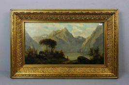 GITTER (Maler der Spätromantik, 19. Jh.), Gemälde: "Vierwaldstättersee", mittig links signiert "