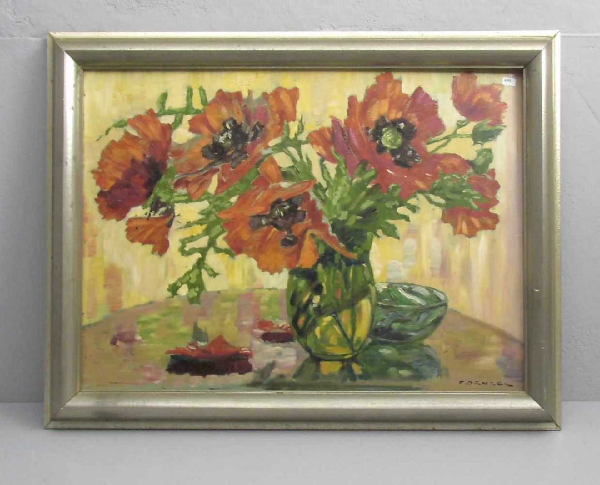 DENZEL, EUGEN (Wuppertal 1901-1980 Hamburg), Gemälde / painting: "Stillleben mit Klatschmohn", Öl