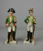 2 FIGUREN / porcelain figures: "Officier de Cavalerie" und "Soldat d`Infanterie", Porzellan, unter
