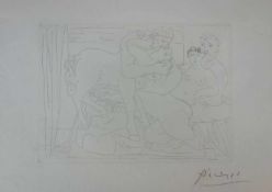 PICASSO , PABLO (1881-1973), Radierung / engraving aus der Suite Vollard: "Repos du Sculpteur devant