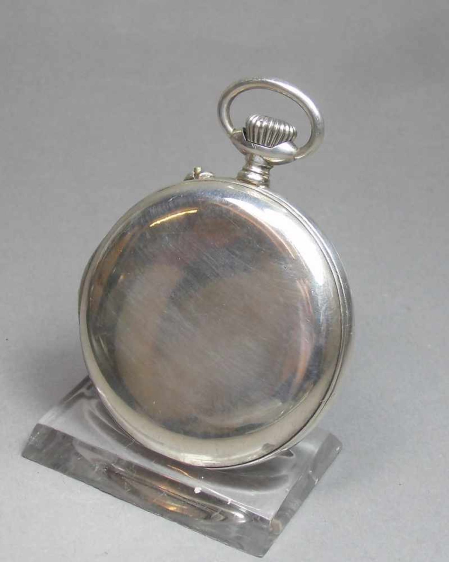 SILBERNE TASCHENUHR MIT CHRONOMETER-HEMMUNG / pocket watch, Schweiz, um 1900, Handaufzug (Krone - Image 6 of 10