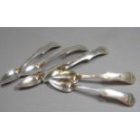 6 KLEINE LÖFFEL / MOKKALÖFFEL / ESPRESSOLÖFFEL / six small spoons, 19. Jh., Niederlande, 833er