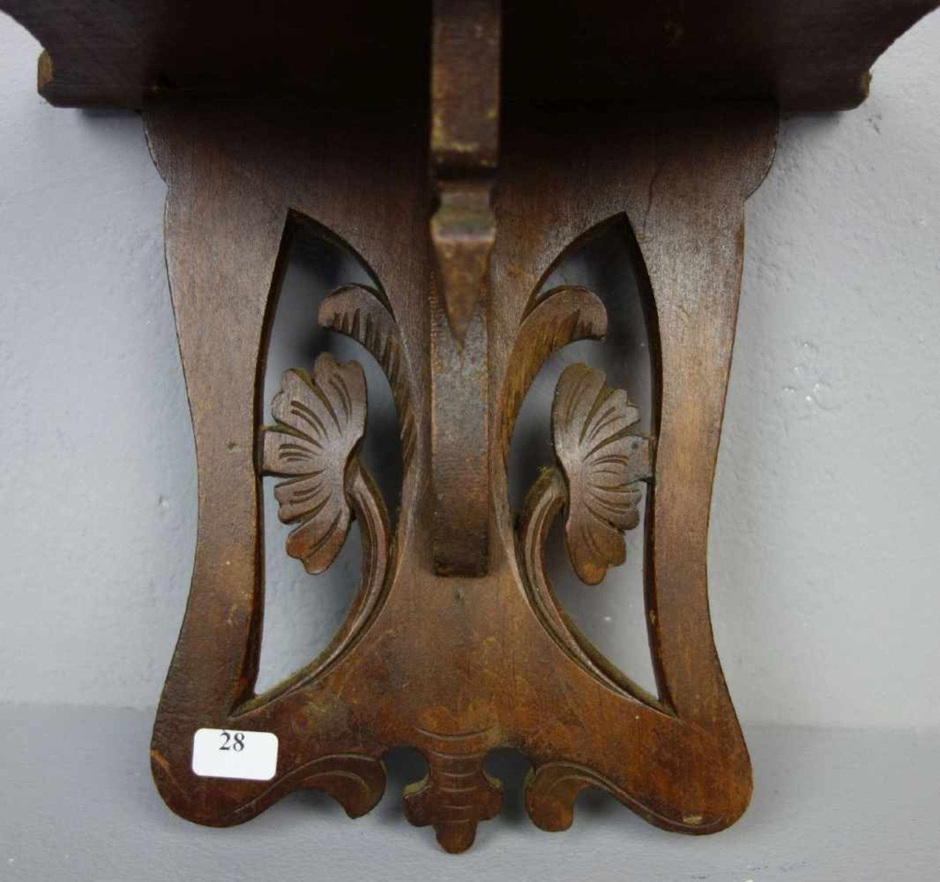 JUGENDSTIL - WANDKONSOLE / art nouveau shelf, Holz, geschnitzt. Geschweiftes und durchbrochen - Bild 2 aus 4