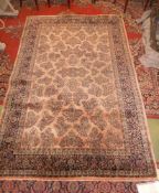 ORIENTTEPPICH / SEIDENTEPPICH / PERSERTEPPICH: SAROUGH / rug, Baumwolle, Iran, 20. Jh..; Hauptfeld