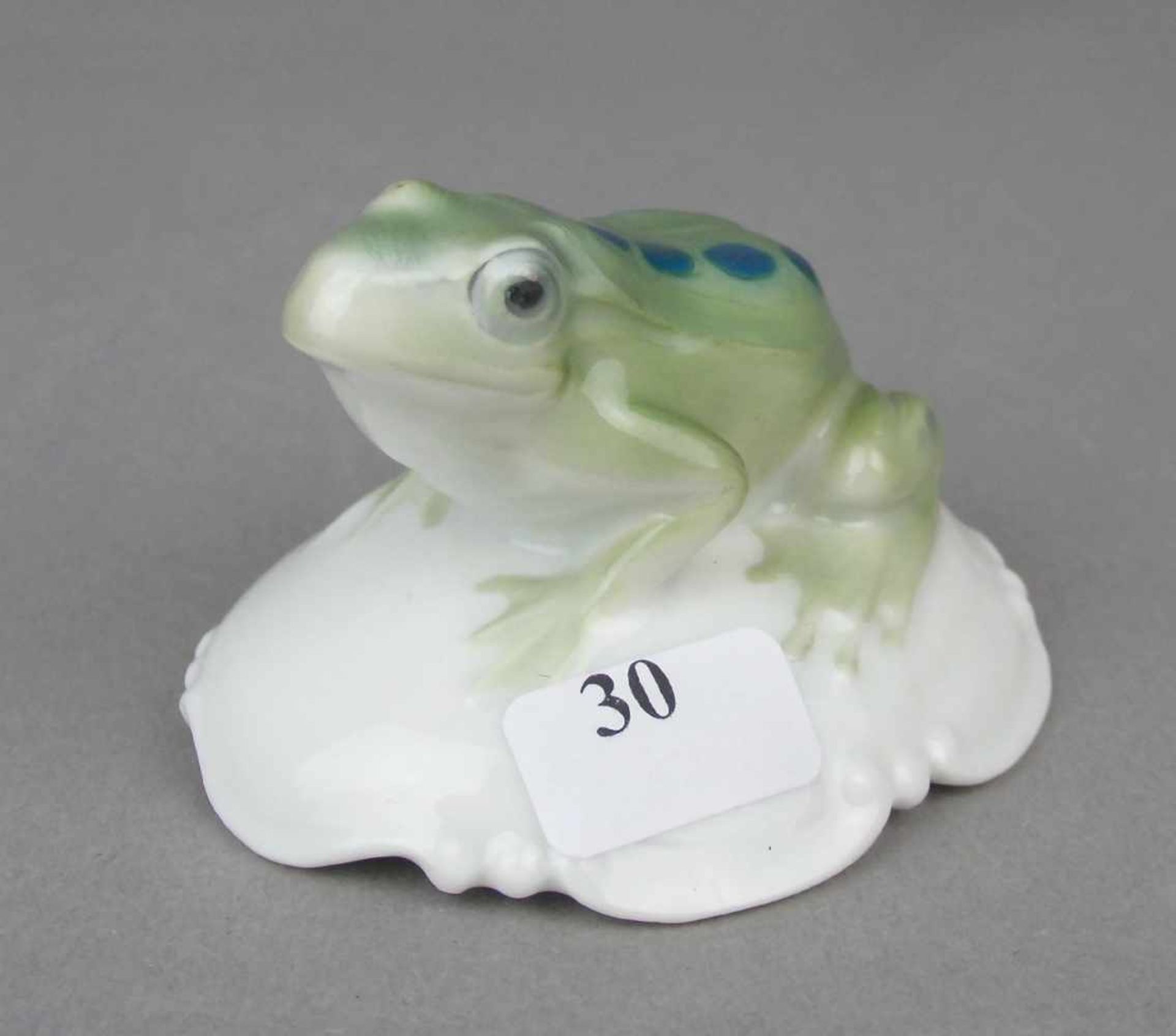 PORZELLANFIGUR / porcelain figure: "Frosch", Manufaktur Rosenthal, Zweigwerk Bahnhof Selb, - Bild 2 aus 4