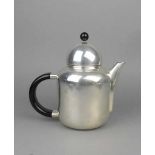 KAFFEEKANNE IM BAUHAUS - STIL, Form "Silhouette", 925er Silber (776 g), gepunzt mit Halbmond, Krone,