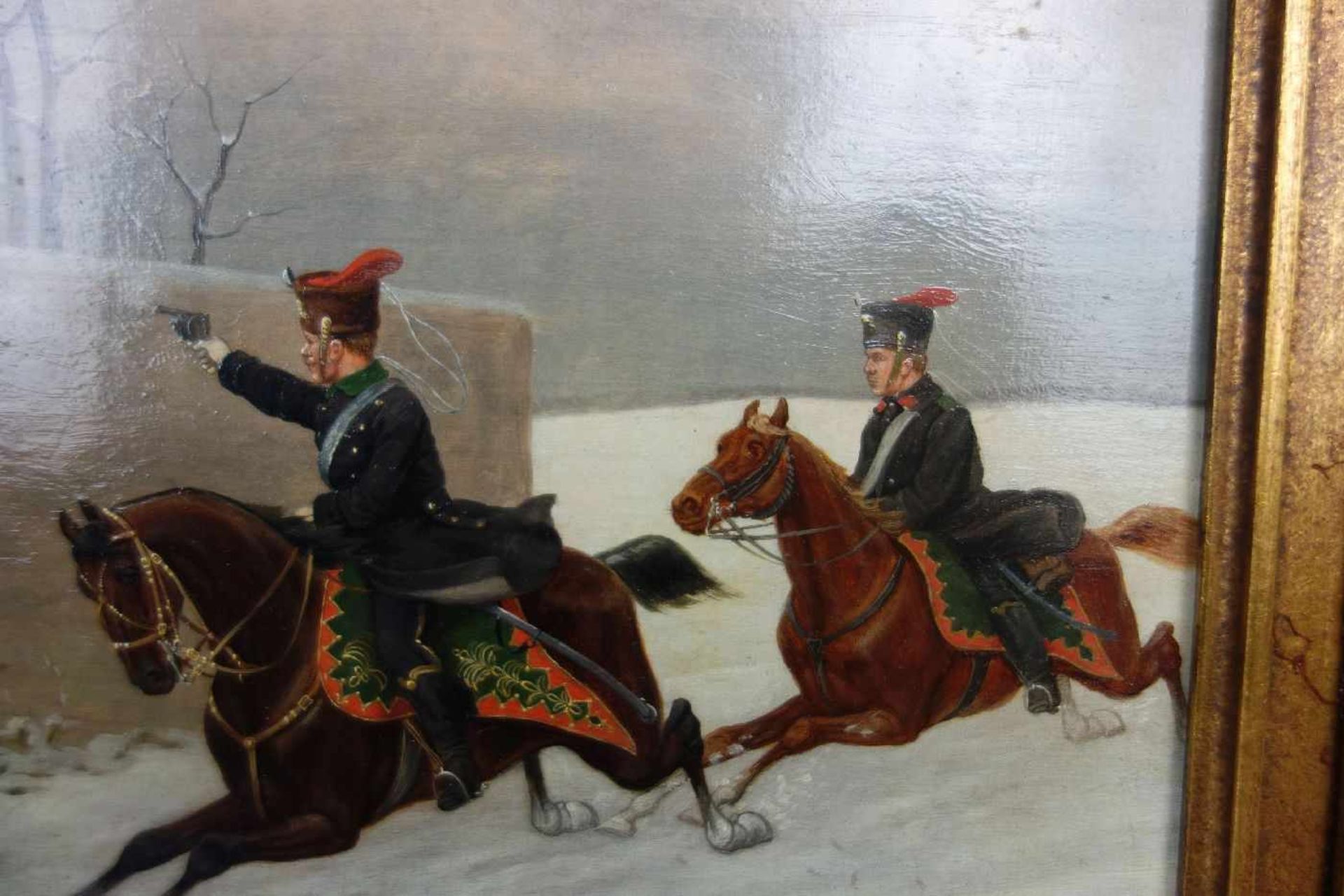 SELL, CHRISTIAN (Düsseldorf 1856-1925 Gotha), Paar Gemälde / paintings: "Winterliche - Image 6 of 7