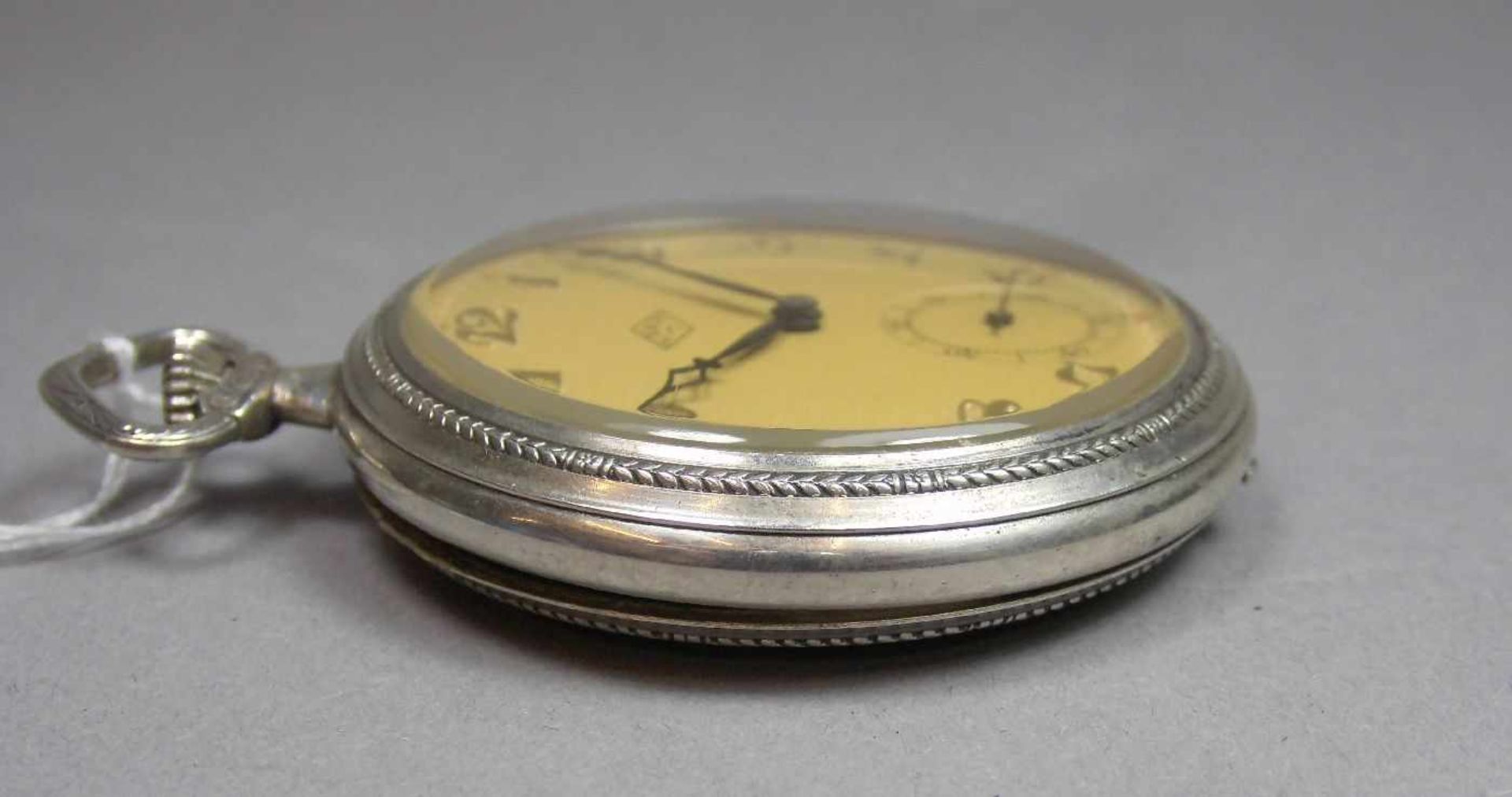 SILBERNE TASCHENUHR / open face pocket watch, 1. H. 20. Jh., Handaufzug (Krone), Manufaktur M. - Image 3 of 6