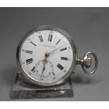 SILBERNE TASCHENUHR MIT CHRONOMETER-HEMMUNG / pocket watch, Schweiz, um 1900, Handaufzug (Krone