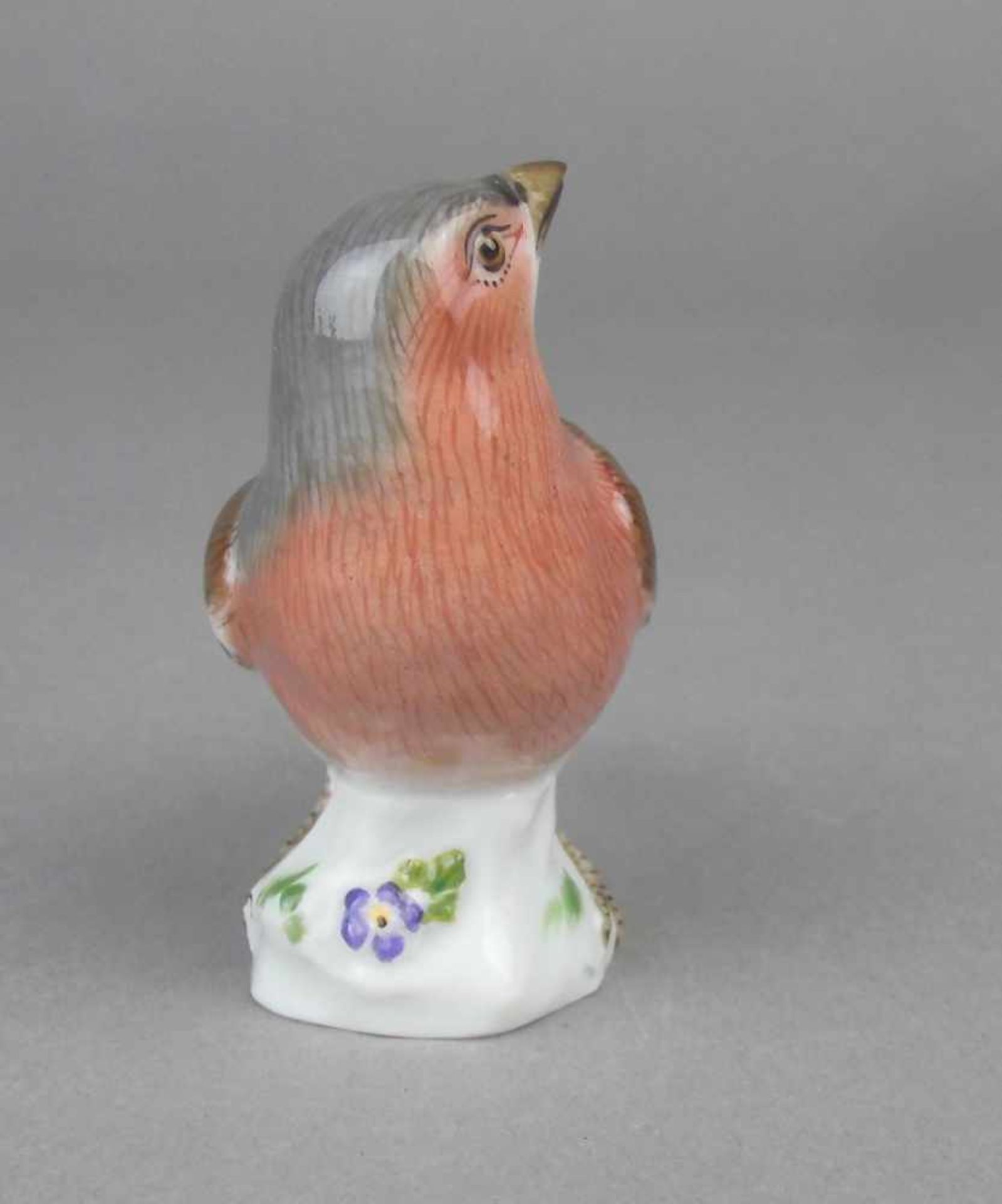 PORZELLANFIGUR / porcelain figure: "Buchfink", Manufaktur Meissen, unterglasurblaue - Bild 4 aus 5