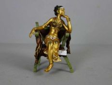 nach BERMANN, FRANZ XAVER (1861-1936), zweiteilige Skulptur: "Sitzende Odaliske", Wiener Bronze,